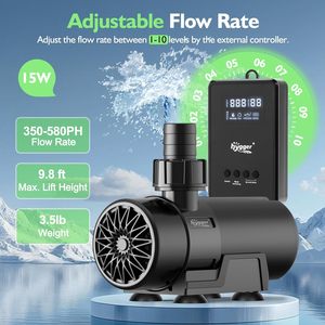 Bomba de Agua Sumergible Hygger de 15W-100W, 3430GPH, con Controlador de Flujo Ajustable para Acuarios - Product Image 2