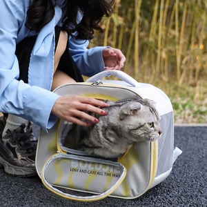 Zhengyue Pet <b>Backpack</b> Large Capacity Breathable <b>Foldable</b> Cat Dog Carrier Outdoor Travel <b>Backpack</b> - Product Image 2