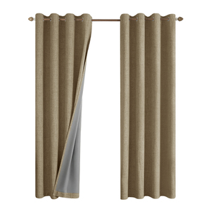ผ้าลินินดูผ้าม่านโพลีเอสเตอร์กันแสงสีสูงสำหรับบ้าน - Product Image 6