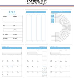 Agenda personalizada 2026 planificador diario cuaderno diario Bloc de notas calendario Oficina papelería cuaderno para <span class=keywords><strong>horario</strong></span> - Product Image 3