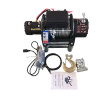 Treuil électrique robuste 12V pour bateaux et véhicules tout-terrain 4x4, avec télécommande sans fil, capacité 2000-13500lbs, câble de 15m