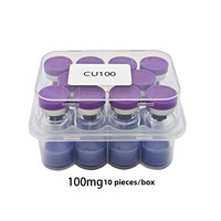 GHK-Cu Peptide de Cuivre en Poudre Lyophilisée Bleue, Peptide Stérile Premium à Base d'Alanine, Matières Premières Cosmétiques