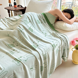 Mùa hè sợi tre Lớp Một bà mẹ và trẻ sơ sinh khăn Chăn ngủ trưa băng lụa lạnh mỏng mùa hè mát mẻ chăn mat - Product Image 3