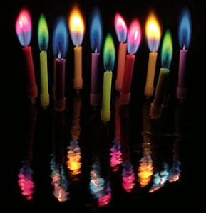 Bougies d'anniversaire scintillantes colorées en gros avec flamme arc-en-ciel, sans parfum, pour fêtes de Pâques, bars et décoration intérieure - Product Image 1
