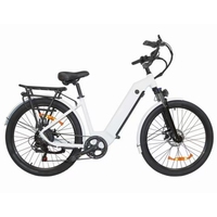 Bicicleta Eléctrica Urbana para Mujer, con Marco de Aleación de Aluminio de 24, 26 y 28 Pulgadas, Motor Trasero sin Escobillas de 48V, Batería de Litio Electrónica