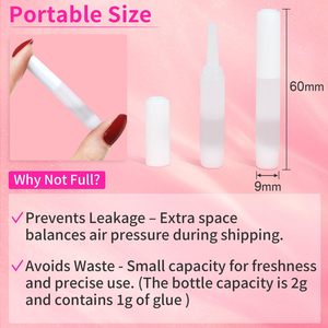 <strong>Top</strong> <strong>Selling</strong> Clear Fast Drying Nail Glue 100% Real Nail Art Decoration Professional Use Strong Durable Non-Toxic Eco-Friendly 2g - Product Image 2