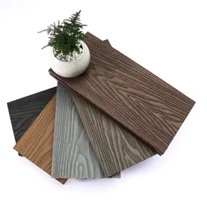 Cheap 3D Wood Grain Wpc Ipe Wood Flooring Price Terrace Outdoor Teak Composite Decking for Swimming Pool Garden Flooring