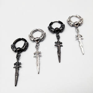 Sword Drop <b>Earrings</b> Zinc Alloy Unisex Fashion Jewelry For Men And Women - Product Image 1