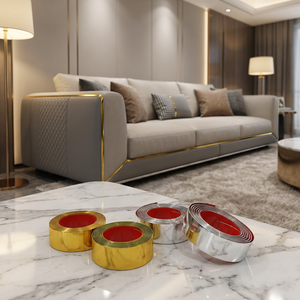 <span class=keywords><strong>Bande</strong></span> de bordure <span class=keywords><strong>autocollante</strong></span> en PVC doré BEISITE pour la décoration de meubles et d'intérieur automobile - Product Image 4