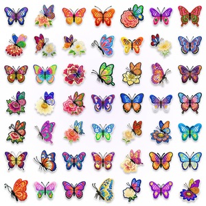 Nuevas Pegatinas de Mariposas con Estilo de Bordado, Pegatinas Transparentes de Mariposas con Diseño Creativo y Estético, Venta al por Mayor - Product Image 4