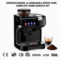 Machine à café expresso électrique professionnelle en acier inoxydable et plastique, compatible avec les capsules et le café moulu, pour hôtel et usage domestique