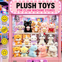 Lot en gros de jouets en peluche mixtes pour machines à griffes, animaux en peluche doux, mini peluches en gros