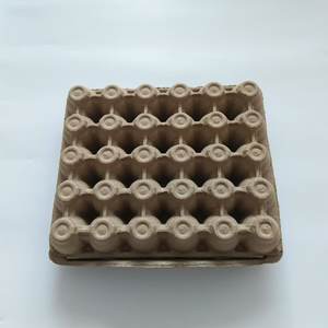 Bandeja de cartón apilable reutilizable de papel de pulpa apto para microondas biodegradable de nuevo diseño JN para embalaje de huevos de gallina - Product Image 1