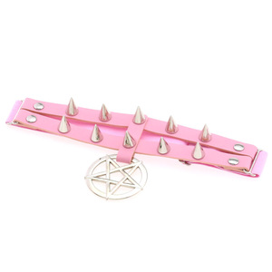 Nouvelle mode gothique pentagramme pendentif Double rangée de pointes en cuir Rivet anneau de cuisse <span class=keywords><strong>personnalisé</strong></span> <span class=keywords><strong>jarretière</strong></span> élastique - Product Image 6