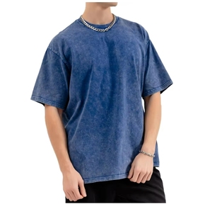 Camisetas FLOWORA con Logotipo Personalizado, 270 GSM, Manga Corta, Lisas, Estilo Vintage, Lavado Ácido, Batik, para Hombre, Impresión por Transferencia de Calor - Product Image 4