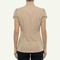 Uniforme d'été pour le personnel des hôtels et restaurants, tenue de service de restauration à manches courtes à volants pour les employés, apparence professionnelle