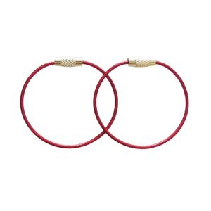 Llavero de Cable de Acero Inoxidable Rojo de 150 mm, Venta al Por Mayor EWANG - Product Image 1