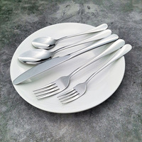 Moderne Ménagère en Acier Inoxydable 410 Argent Couverts de Table Couteaux Fourchettes et Cuillères pour Restaurant