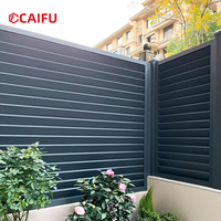 Garde-corps à lames en alliage d'aluminium - Barrière en fer forgé en aluminium pour mur extérieur, jardin, villa, cour