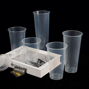 Factory Wholesale Custom PP <b>Cups</b> Disposable 90mm Hard PP <b>Plastic</b> Cold Drink <b>Cups</b> With Lids - Product Image 1