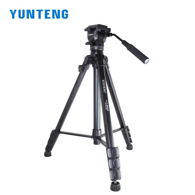 YUNTENG VCT-999 Professional 2m Aluminum Alloy Folding Heavy Tripod for Video Camera