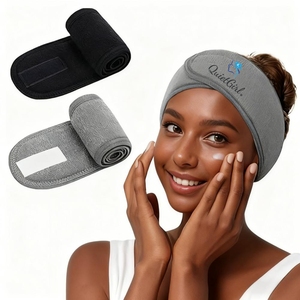 Phụ Nữ Và Cô Gái Biểu Tượng Tùy Chỉnh Sợi Nhỏ Spa Mặt Headband Thêu Trang Điểm Tắm Và Bọc Hairband Nhà Máy Cung Cấp - Product Image 1