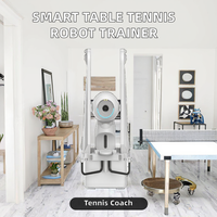 Robot de tennis de table intelligent portable électrique durable, version améliorée, machine de service de balles de ping-pong intelligente pour l'intérieur