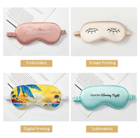Masque de sommeil en soie satinée personnalisé avec logo, cadeau promotionnel, masque pour les yeux réglable, occultant la lumière, doux et soyeux, bandeau pour les yeux
