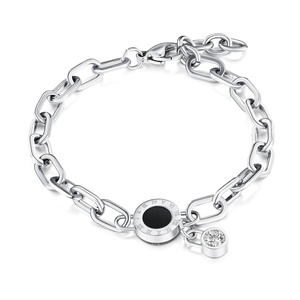 Latest Model Minimalist Zircon Embellished Bangle <b>Adjustable</b> Stainless Steel <b>Bracelet</b> Gold Plating Trendy Jewelry <b>Bracelets</b> Gift - Product Image 4