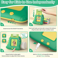 Machine à insérer les cartes audio pour l'éducation précoce en espagnol et anglais, modèle Little Dinosaur 02 pour enfants