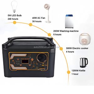 Station d'alimentation portable 555WH 1000W avec batterie LiFePO4, générateur solaire à onde sinusoïdale pure et contrôleur MPPT - Product Image 4