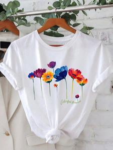 เสื้อยืดผ้าฝ้ายพิมพ์ลาย 3 มิติ นุ่มสบาย มีสไตล์ ระบายอากาศได้ดี สำหรับผู้หญิงและเด็ก เหมาะสำหรับสวมใส่ในชีวิตประจำวัน ชุดลำลอง ฤดูร้อน ฤดูใบไม้ผลิ - Product Image 5