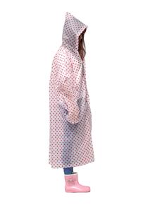 <span class=keywords><strong>Chubasquero</strong></span> largo impermeable de PEVA para hombres y mujeres con <span class=keywords><strong>lunares</strong></span> Poncho no desechable de moda de tres colores para el trabajo y la lluvia - Product Image 2