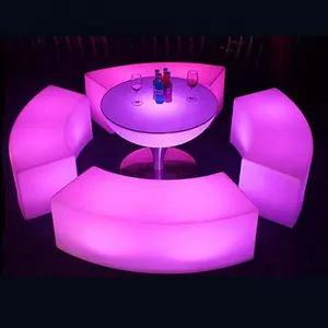 outdoor garden led light up bar furniture table and chair sofa set/ Led Bar Stool for party