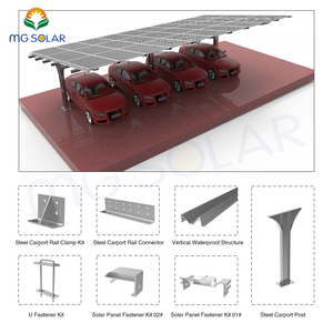 Sistema de Instalación de Diseño de Cochera Solar de Acero y Aluminio Impermeable <span class=keywords><strong>MG</strong></span> Solar de 10kw - Product Image 3