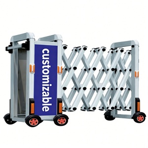 Barrera Retráctil Manual Zhanjiang, Barrera Expandible para Control de Multitudes, Valla de Acordeón para Estaciones de Metro y Aeropuertos - Product Image 1