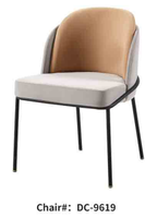 Chaise de salle à manger moderne de haute qualité à hauteur réglable, panneau MDF, pieds en acier inoxydable, dossier en tissu, appartement, maison, restaurant FJ