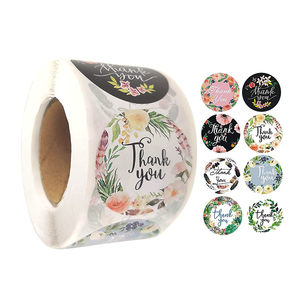 Etiqueta Adhesiva Personalizada de Papel Kraft para Envolver Regalos, con Logotipo Propio, para Velas, Agradece su <span class=keywords><strong>Compra</strong></span> - Product Image 1
