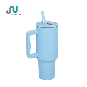 Thermos isotherme moderne en acier inoxydable à double paroi de 40 oz avec paille, anti-fuite, base anti-chute, facile à nettoyer pour usage quotidien (vente en gros) - Product Image 2