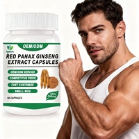 Extrait de ginseng rouge coréen Lytam 100 mg * 60 capsules certifié Halal, complément alimentaire pour la gestion de l'énergie des hommes et des femmes
