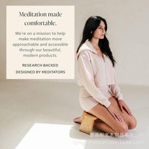 Wooden Yoga Meditation <b>Bench</b> Portable <b>Folding</b> Leisure Stool For Home Practice With Carry Bag - Product Image 5