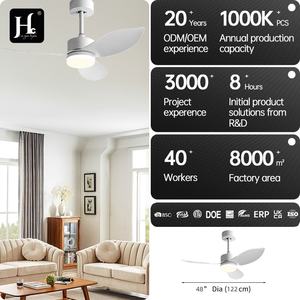 Ventilador de Techo Moderno para Restaurante con Control Remoto de Frecuencia Variable, 38/48 Pulgadas, Sistema de Frenado Antibloqueo, Aspas LED con Luz - Product Image 4