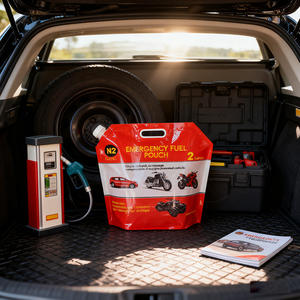 Pochette souple refermable en PE écologique de 2 gallons avec grand bec verseur pour huile de voiture et nettoyant vitres liquide - Product Image 5