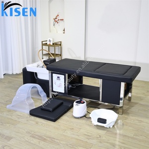 KISEN Adjustable Electric <b>Backrest</b> Head Spa Acrylic Basin Pedicure Foot Head Massage Hair Washing Massage <b>Bed</b> Salon Shampoo <b>Bed</b> - Product Image 3
