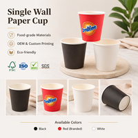 Vaso de Papel para Bebidas Frías y Calientes, Extra Clásico, Extra Versátil, Certificado para Uso Alimentario, Libre de BPA, No Tóxico, para Smoothies, Jugos y Bebidas Frías