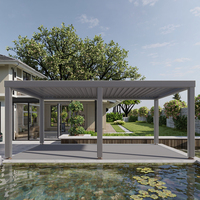 Pergola bioclimatique motorisée de luxe XG en aluminium avec structure thermolaquée pour balcon et jardin, toit de patio à lames orientables pour l'extérieur
