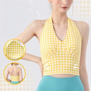 Новый стиль: Ударопрочный топ-бра с открытой спиной, с подкладками, сексуальный, с эффектом пуш-ап, для йоги и спорта - Product Image 1