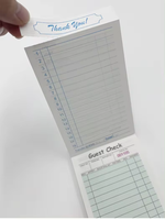 Carnet de chèques invités Bloc-notes VENTES Commande Fil à déchirure facile scra Cahier de commande de vente personnalisable 50 feuilles