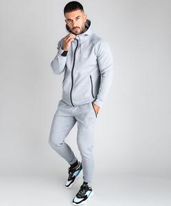Survêtements slim pour hommes 2026, logo personnalisé, molleton technique avec jogging latéral, survêtement en molleton d'hiver - Product Image 1