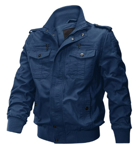 Chaquetas de piloto de bombardero al aire libre, chaquetas de carga de algodón con bolsillos con cremallera, chaquetas cortavientos para hombres, ropa de invierno, prendas de vestir - Product Image 3